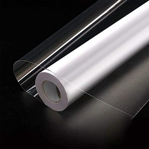 Hode Sticky Back Plastic Clear Vinyl Wrap 60cmX5m, Transparent Self Adhesive Vinyl Book Covering Film, Clear Wall Protector Peel and Stick Wallpaper, Furniture Stickers Waterproof for Kitchen Bathroom