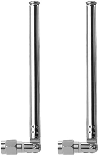 Fohevers Lot de 2 antennes télescopiques 5 sections SMA mâles pour radio AM/FM Ariels HD DAB Réception stéréo Home Cinéma