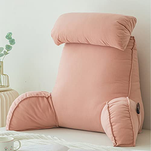 COYEUX Lesekissen für Bett,Buchkissen für Bett,Rückenkissen mit Armlehnen,Sitzstützkissen mit Abnehmbarer Nackenrolle,Multifunktionales Kissen,Rückenkissen für Sofa,75×40×58cm (mit Kopfstütze)