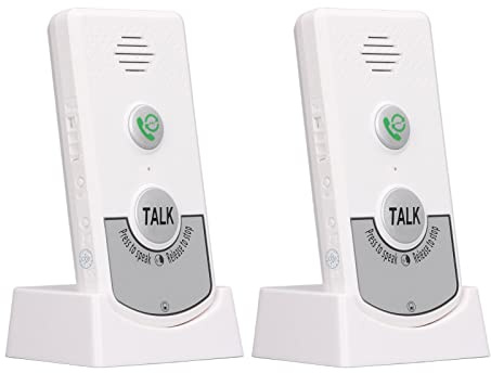 Citofono Vocale Wireless Intelligente ABS, Bidirezionale, Campanello Wireless Portatile, Lunga Distanza, Voce Forte e Chiara per la Casa (Bianco)