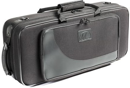 Monzani Alto Sax Case Pro, Robuster Leichtkoffer, Wasserabweisend, Rucksackgurten, Extra Stauraum für Noten und Zubehör, Altsaxophone, BLA0005689-000