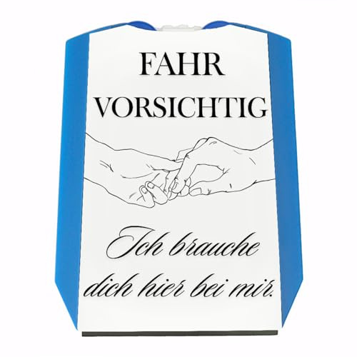 speecheese Fahr vorsichtig Parkscheibe mit Spruch Ich Brauche Dich Hier bei Mir eine liebevolle Parkscheibe Spruch Auto Eiskratzer für Autofahrer Motiv Autozubehör Mann Fahren