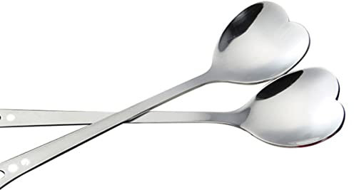 BESTonZON Cucchiai a Forma in Acciaio Inossidabile Set 5 Pezzi per Dessert e Torte Cucchiai Decorativi per Feste e Matrimoni Lavabile in Lavastoviglie