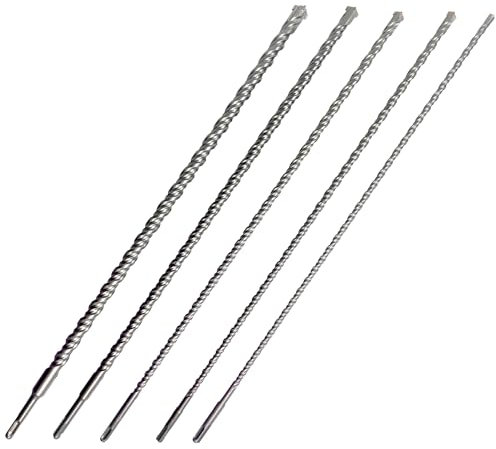 CAVATINY 5tlg SDS Plus Bohrer Set - SDS Hammerbohrer für beton, ziegel, zement, stein mit 4 Schneiden - inkl. Größen 8 10 12 16 20 x 600mm - SDS Plus-Schaft passend für Bohrhammer