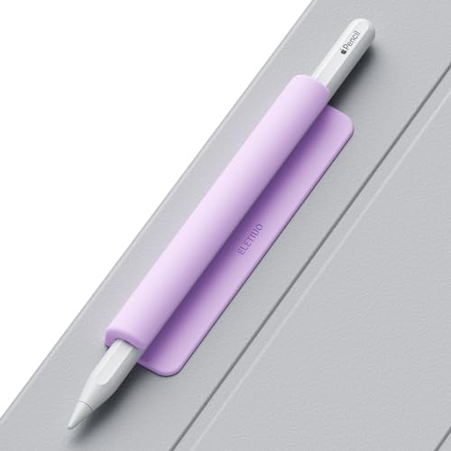 ELETIUO Pennhållare i silikon, kompatibel med Apple Pencil (USB-C), Apple Pencil 1 st / 2:a generationen, stark självhäftande klibbig fäst vid iPad-fodral för pekskärmspennor och de flesta pennor,
