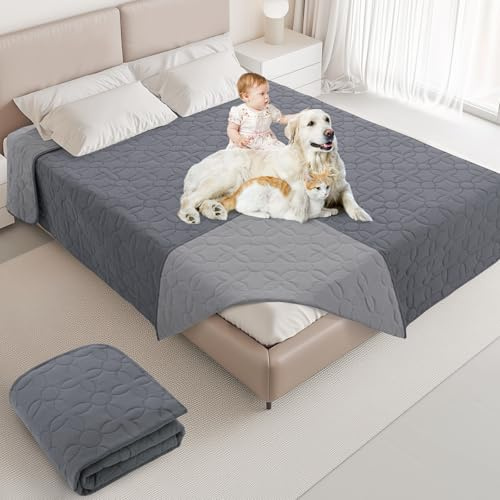 PICK FOR LIFE 172x208cm wasserdichte Hundedecke, beidseitig verwendbare Haustierdecke als Schutz für Sofa, Bett und Auto – waschbare Hundematte für große und kleine Hunde sowie Katzen