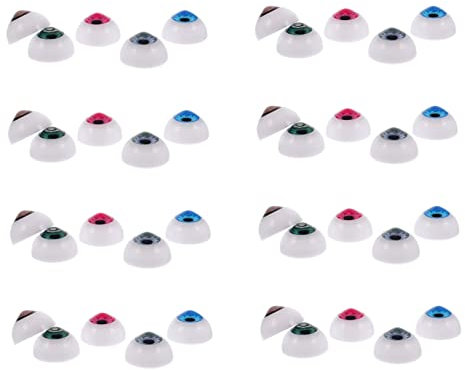 VILLFUL 50pcs Halloween Eyeballs Decorative Acrylic Eyes for Doll Making Craft Eyes DIY Toy Supplies