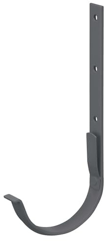 INEFA 20x Dachrinnenhalter halbrund NW100 / 100mm Anthrazit | Rinnenhalter Stahl verzinkt, Dachrinnenzubehör, einfache Steckmontage, Made in Germany