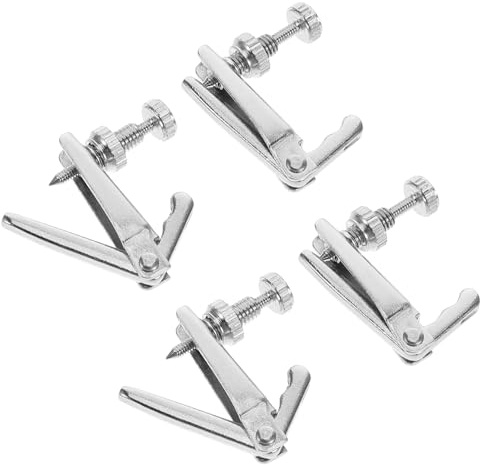 SHOWERORO 4stücke Metall Violinen-feinstimmer Saitenstimmer Einsteller Cello-saitenstimmer Feinstimmer Musikinstrument-ersatzteile Silber