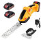 Heckenschere Akku, 2 In 1 Rasenkantenschneider Handgerät, 24V Gardena Gartenschere mit 2X 2000mAh Akku und Ladegerät, Tragbare Akku Gras und Strauchschere für Garten Rasen (Gelb)