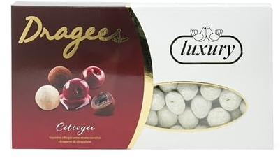 Buratti Confetti Dragees Ciliegie Tartufate Cioccolato Bianco - gr.500
