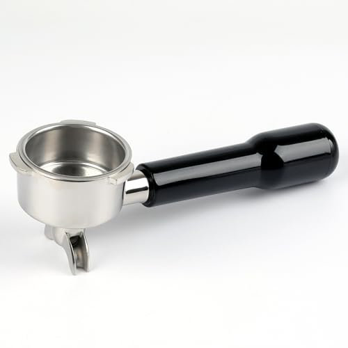 Portafiltro de 51 mm para Cecotec Power Espresso 20/Casabrews CM5418 con doble caño – Soporte de filtro de acero inoxidable con colador