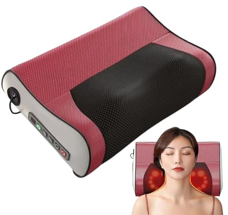 Cuscino Massaggiante - Massaggiatore Elettrico Per Spalle Con Funzione Piedi - Dispositivo Riscaldamento Design Portatile per Auto Ufficio Schiena Letto Viaggio