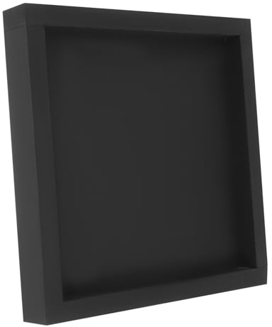 TOBBOMEY Plateau pour Plantes en Plastique Carré Étanche Noir 20x20 Cm pour Jardin Balcon Intérieur Support Reinforcé Antidérapant Solide