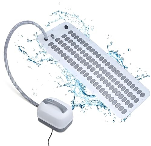Vågmatta för badkar, bärbar spa-massageapparat med bubbelbad,elektrisk luftpump med värmehållning, förvandlar badkaret till ett lyxigt spa, för avkoppling i hemmet Extended124cm