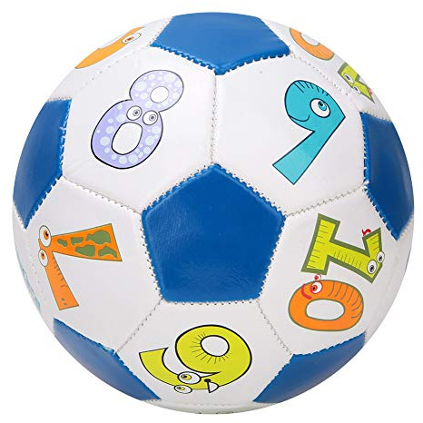 OVAQUIXI 13cm/5,1 Pollici Pallone da Calcio per Bambini Sport Match, Dimensione 2 Pallone da Calcio per Bambini per Allenamento e Pratica All'aperto (palla numerata)