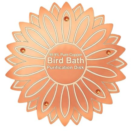 Générique Bird Bath Copper Disk - koppar 3,94 tum, reningspanel väderbeständig | Fågel badrenare för bakgård trädgård hemmaägare trädgårdsmästare entusiaster