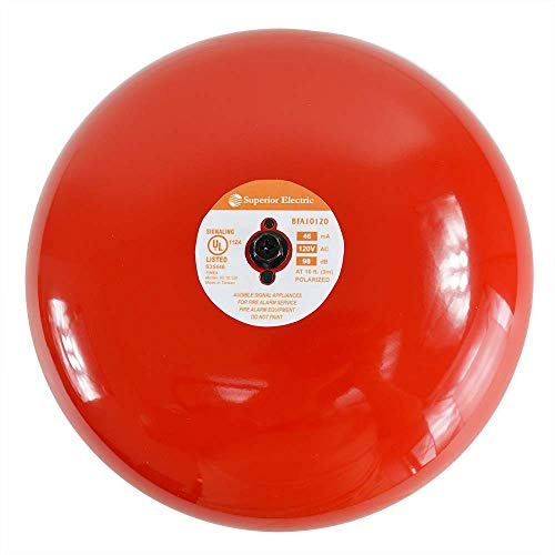 Superior Electric BFA10120 Fire & Security Alarm Bell, 10 Inch, 120 VAC, UL Approved