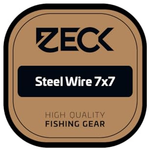 Zeck Angeln Raubfischvorfach Stahlvorfach Meterware - 7x7 Steel Wire 10,5kg 3m