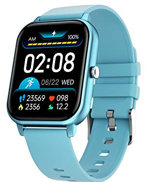 Trevi T-FIT 270 CALL Orologio Smart con Funzione Chiamata, Bluetooth, Grande Display e Cassa in Metallo, Controllo Salute e Stato di Benessere, Monitoraggio del Sonno, Resistente all'Acqua IP67, Blu