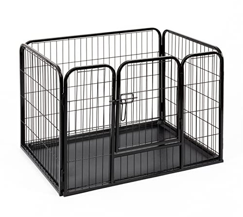 VOSS.PET Welpenauslauf XL mit Bodenwanne, Welpengitter, Kleintier Freilaufgehege 93x63x63cm