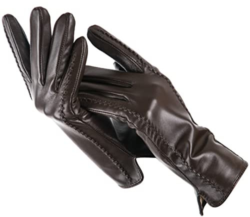 Gestreifte Lederhandschuhe Damen, Farbe Leder Damenhandschuhe, Leder Damen Lederhandschuhe, Mode Fäustlinge Damen