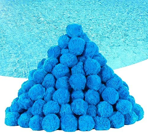 Askyli 3.1 lbs Pool Filter Balls for Sand Filter, Reusable Pool Sand Filter Balls, Efficient Blue Filter Media Balls, Suitable for All Sand Filter System (Equals 100lbs Pool Filter Sand)