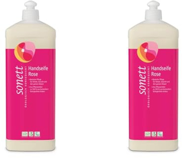 Sonett Handseife Rose, 1 Liter (Packung mit 2)