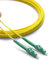 Qilnyeh Cavo Fibra Ottica LC/APC, LC/APC Simplex Monomodale Cavo Fibra, Cavo a percorso in fibra ottica da LC/APC a LC/APC, cavo LSZH giallo 9/125μm, diametro esterno 2,0 mm(5M)