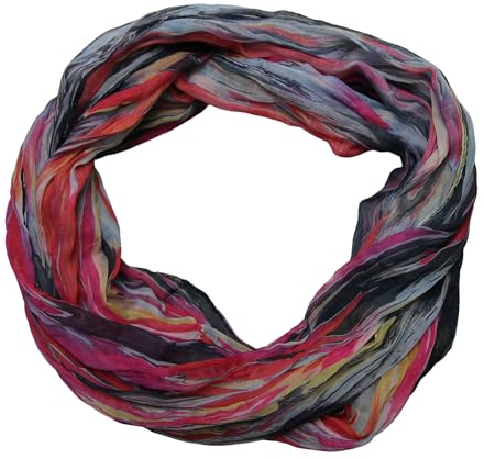 beybey® Trance Edition Damen Seide Loop Schal in herrlichen Farben - ein Seidenschal zum Verlieben (Intense bunt)