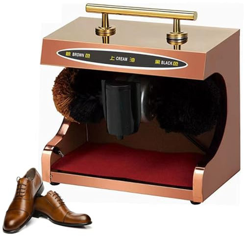 Miuxe Commercial Automatic Shoe Polisher - Professional Shoe Shine Polishing Machine, Multifunctional Shoes Cleaning Brush Tool with Induction Dust Removal for Home