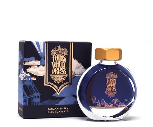 Ferris Wheel Press Ink, Everyday Ink Collection, Tanzanite Sky, Dark Indigo, 38ml Fountain Pen Ink Bottle