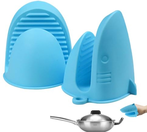 Niedliche Silikon-Handschuhe in Hai-Form, rutschfeste Grillhandschuhe, Kochen, Backen, Grillzubehör