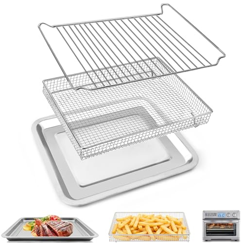 GXF Baking Rack for Oven Cooking, 14.5''*11.7'' Replacement Stainless Steel Wire Rack Cooling Rack Cooking Rack Accessories Grill Parts for Cuisinart TOA-95 Air Fryer Convection Toaster Oven