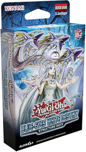 Yugioh - Structure Deck Blue-Eyes White Destiny - SDWD - Blauäugiger w. Drache - Kaiba - Unlimited Reprint - Deutsch - 50 Karten Deck spielbereit! + mit 1er Secret Rare Karte mit LMS Fieldcenter Karte