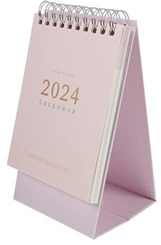 STOBOK Monatskalender 2023 Schreibtischplaner Home Office Zubehör Ständer Schreibtischkalender Tischkalenderständer Wochenkalender Terminkalender Tragbares Kalenderbuch