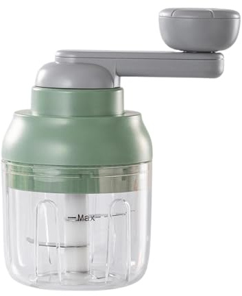 Tritatutto manuale per alimenti, robot da cucina manuale, portatile, con manovella, per insalata, tritatutto per aglio per lo svezzamento