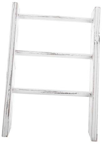 HOLIDYOYO Échelle pour Serviettes De Bain Décoration De Salle De Bain Porte-Serviettes Rustique Support pour Torchons Organisateur Compact pour Petite Échelle