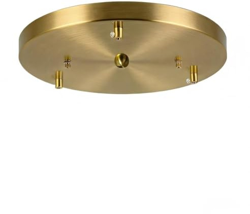 3 Loch Baldachin Lampen Gold, 35cm Rund Deckenbaldachin, Metall Lampenabdeckung, Kabelabdeckung Deckenrosette Decke Lampenschirm, Deckendose Lampenbaldachin Kit für Hängeleuchte Deckenleuchte