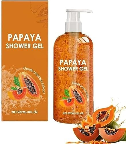 Papaya Oil-Control Moisturizing Shower Gel, Papaya Body Wash For Skin Whitening, Long Lasting Nourishing And Moisturizing Shower Gel For Dark Skin, Suitable For Everyone,1Pcs