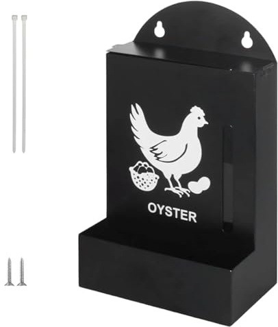 Comederos de Conchas de ostras para Pollos y comederos de Conchas de ostras Dispensador de Colgante para Granja Alimentación de Aves de Corral Suministro de Pollo Resistente a la corrosión