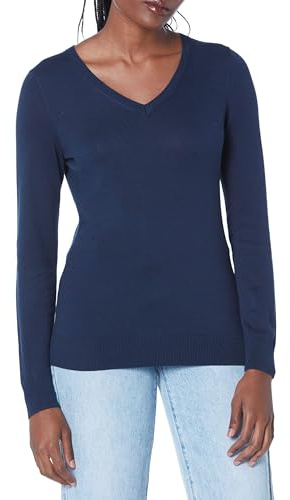 Amazon Essentials Maglione Leggero con Scollo a V Maniche Lunghe Donna