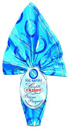 UOVO PASQUA CRISPO SSC NAPOLI GR 220 FAZZOLETTO FINISSIMO CIOCCOLATO AL LATTE