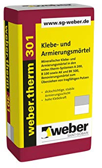 Handelskönig Weber.therm 301 Klebe- und Armierungsmörtel - Armierungsmörtel, Dichtmittel, Paste, 30000g, Harz, wasserresistent, für Fassaden und Dämmstoffe