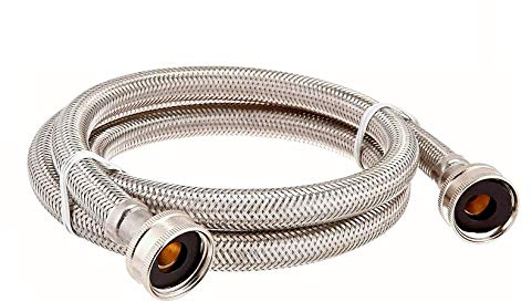 EZ-Fluid 72 Portable Washing Machine Supply Hose,Appliances Hose,Burst Proof Braided Stainless Steel Metal Washing Machine Hoses Connector,Also Fits In-house Washing Machine (1 PC)