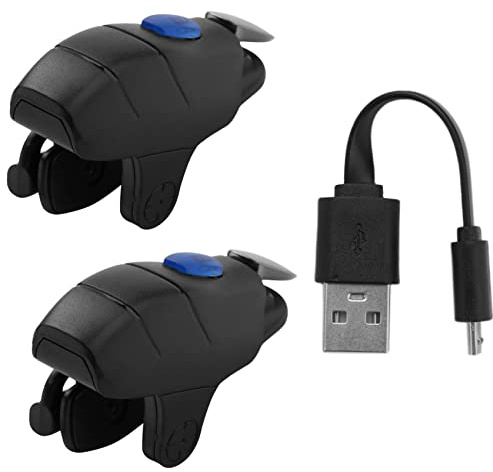 Schwamm ContrôLeur de Mobile Manette de L1R1 DéClencheur Bouton de ViséE Joystick de Tir pour Bouton en Alliage PUBG Anti-DéRapant Appuyez sur la Tranche de Pot IntéGréE
