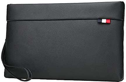 Sunshinetimes Pochette da Polso in Pelle Uomo Portafoglio Borsa a Mano Borsellino con Cerniera per lavoro, viaggio, casuale
