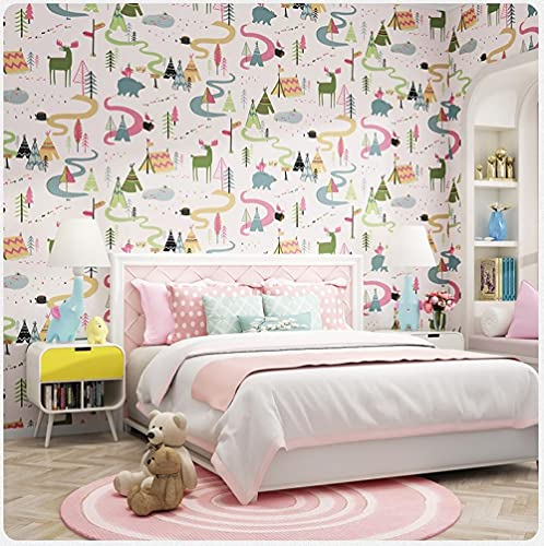 ZZDXL Tapeten Kind Tapete Vliestapete 10 M X 0,53 M,3D Tapete Für Schlafzimmer Wohnzimmer Oder Küche,Modern Klassisch Elegance Tapete Kinderzimmer,Wandtapete Jungen Mädchen