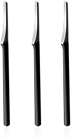 Lot de 3 couteaux de pédicure professionnels en acier inoxydable pour enlever les peaux mortes et les callosités - Pour homme et femme