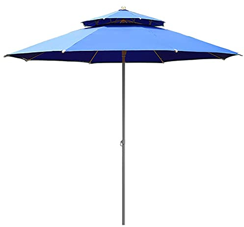 Parasol Parasol de Jardin, Parasol Double Top, Parapluie Rond, Amovible, pour Extérieur, Plage, Cour, Parasol de Terrasse Good